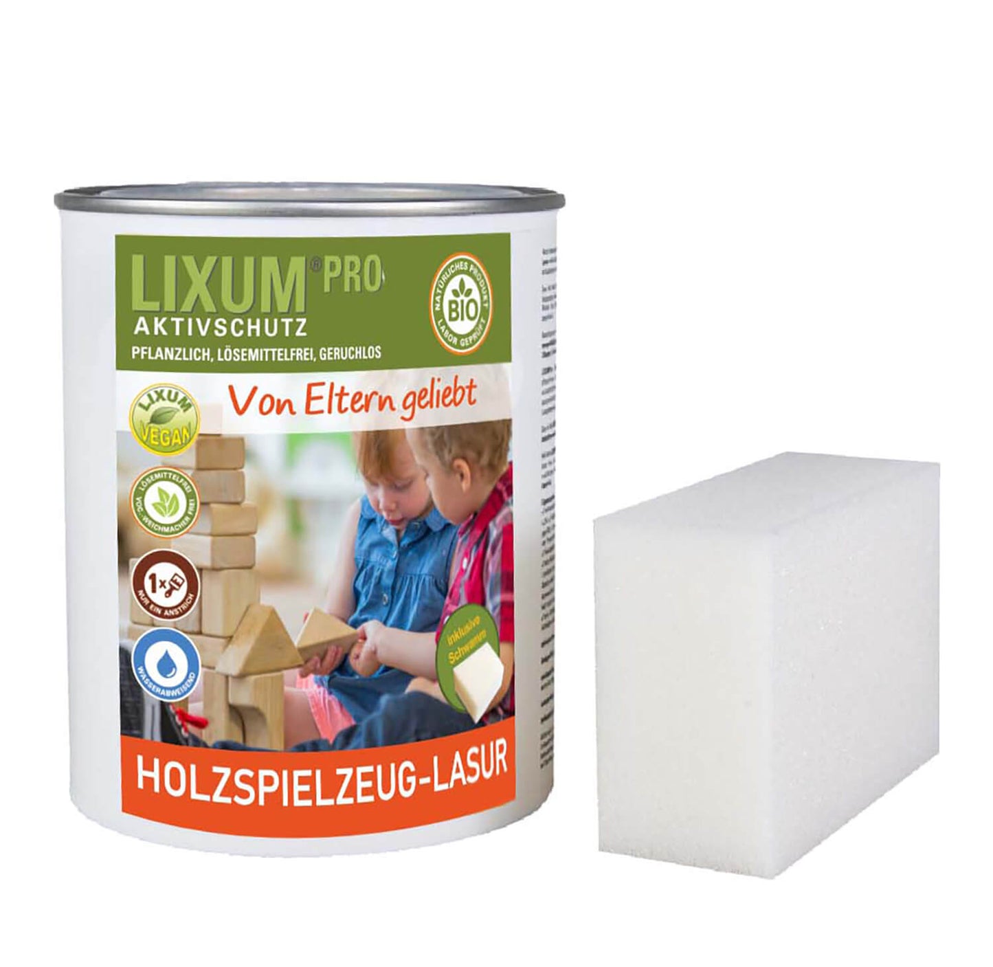 LIXUM PRO 100% biologische & natürliche Holzspielzeug Lasur