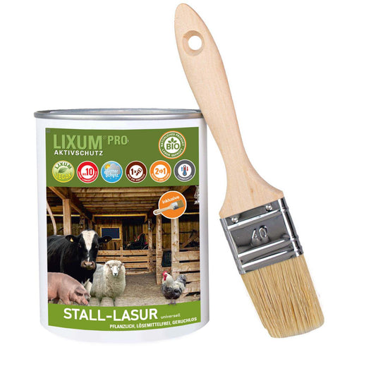 LIXUM PRO 100% biologische & natürliche Tierstall - Stall Lasur universell