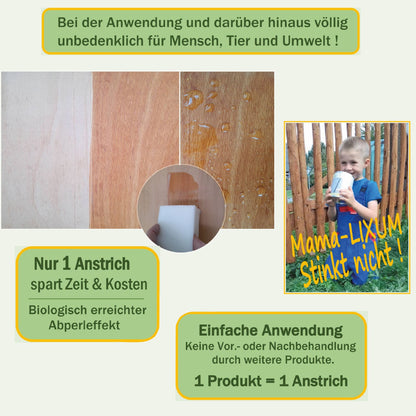 LIXUM PRO – 100% biologisches & natürliches Hartwachsöl universell Außenbereich