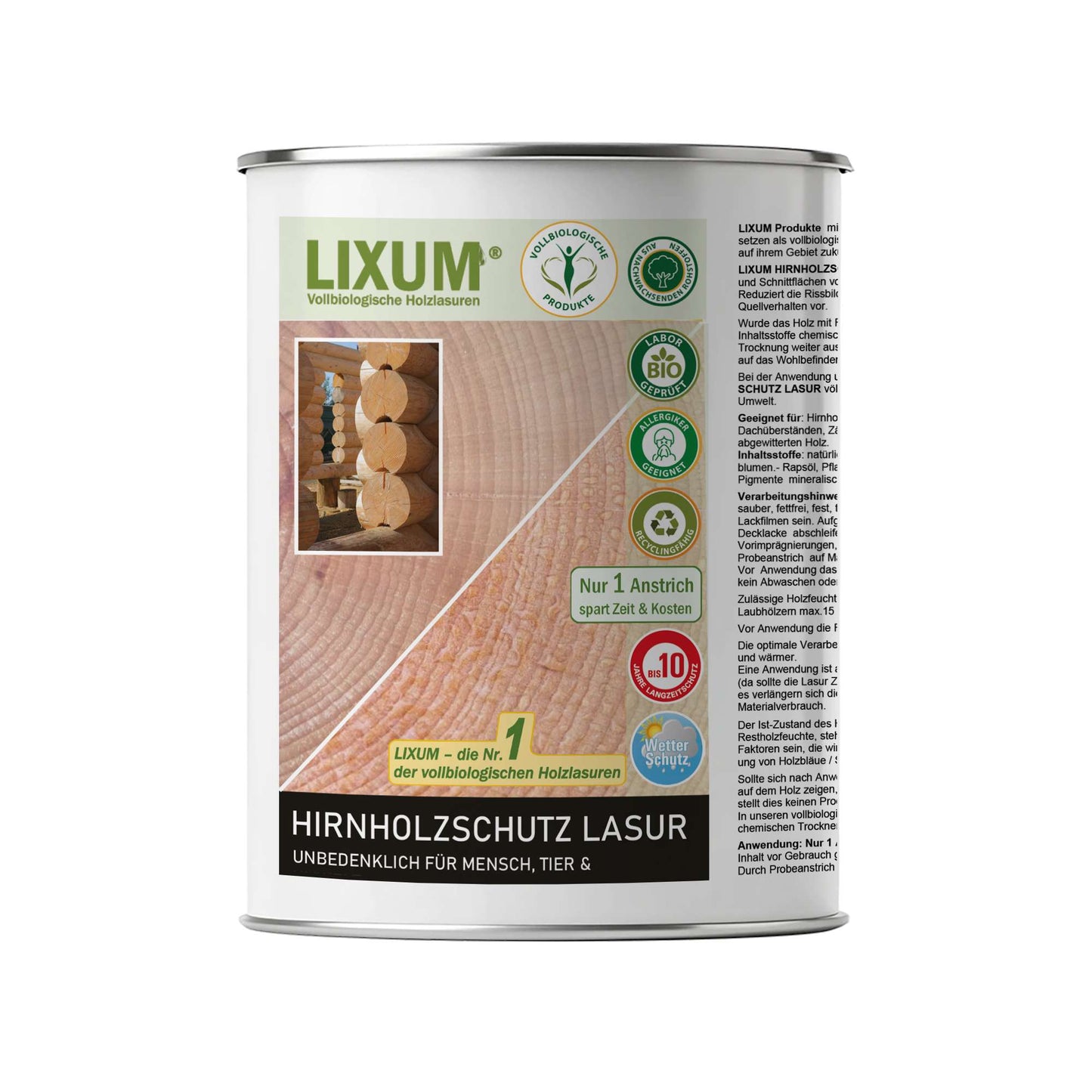 LIXUM PRO Biologische Hirnholz Wachs Holzlasur