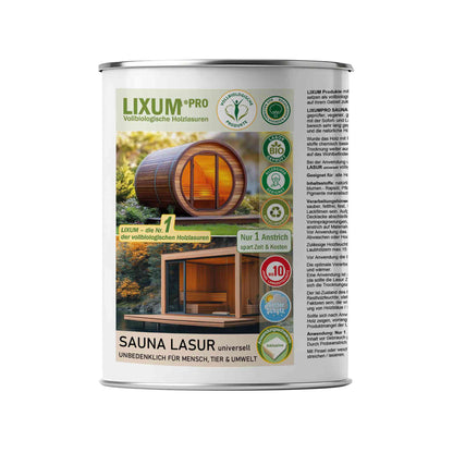 LIXUM PRO - SAUNA HOLZLASUR universell