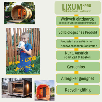 LIXUM PRO - SAUNA HOLZLASUR universell