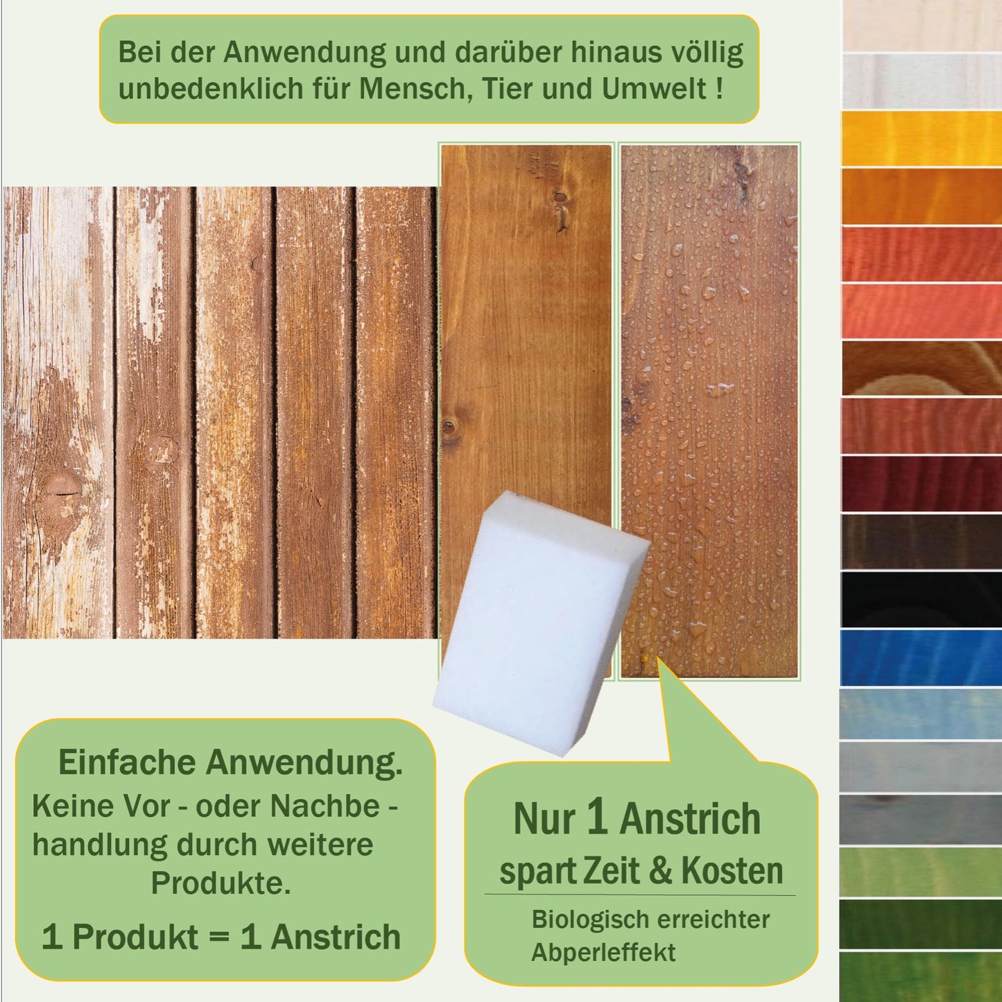 LIXUM PRO 100% biologische & natürliche Tierstall - Stall Holzlasur universell