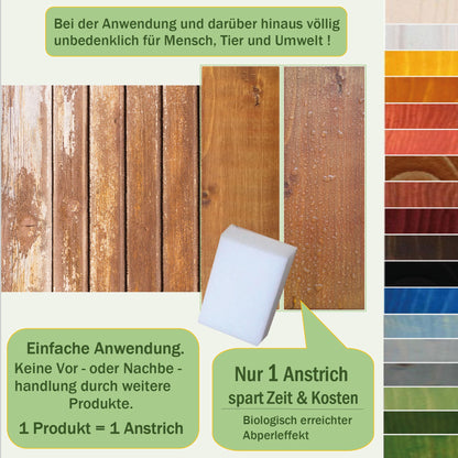 LIXUM PRO 100% biologische & natürliche Tierstall - Stall Holzlasur universell