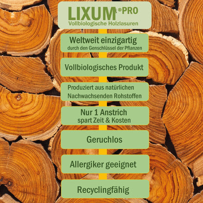 LIXUM Biologischer Holzschutz Tropenholzschutz Holzlasur - Wengé