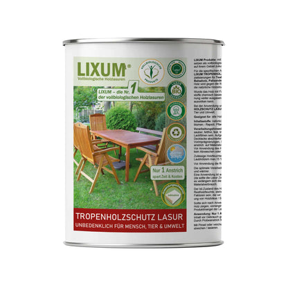 LIXUM Biologischer Holzschutz Tropenholzschutz Holzlasur - Meranti