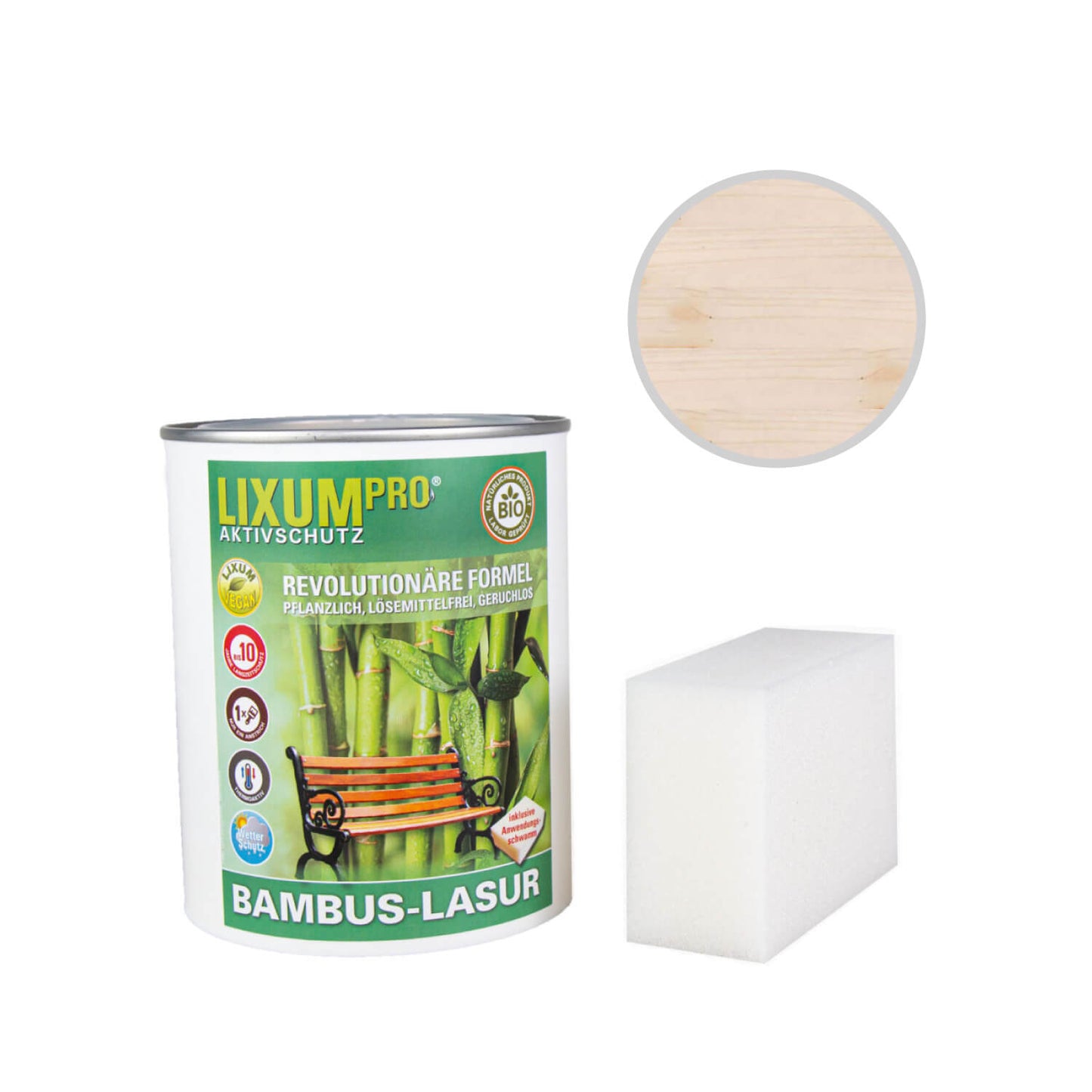 Biologischer Wetterschutz - Holzschutz Lasur Bambus - Holzschutz & Holzpflege für Außen