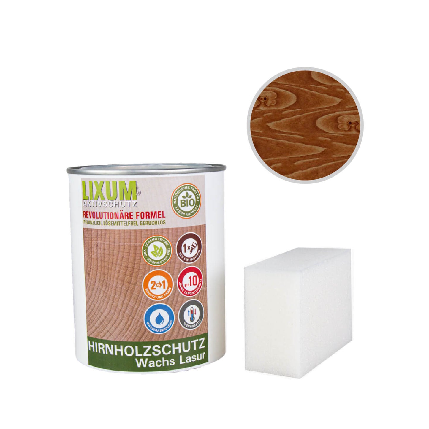 LIXUM PRO Biologische Hirnholz Wachs Lasur