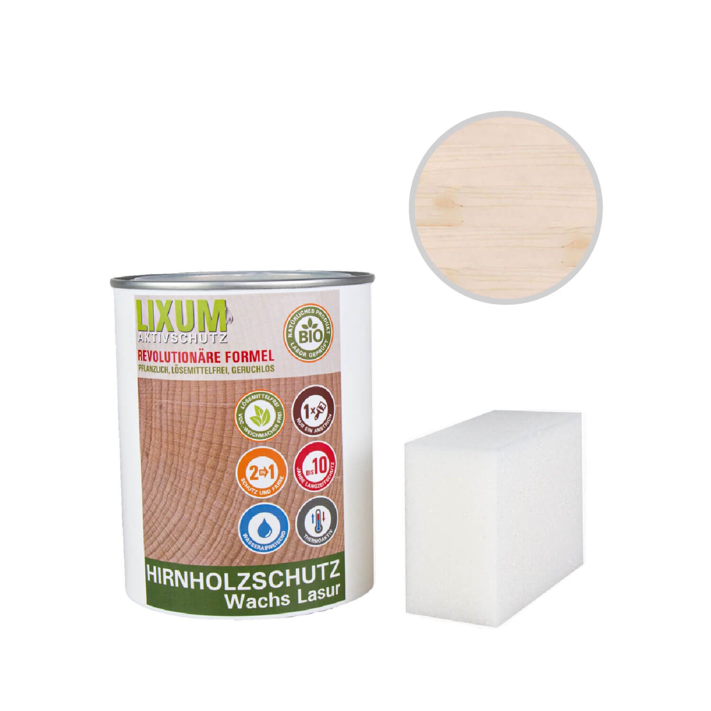 LIXUM PRO Biologische Hirnholz Wachs Lasur