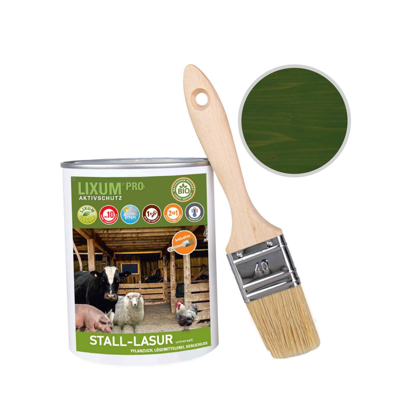 Biological & natural animal stall - Stall Lasur Universal - Wood Protection & Wood Care