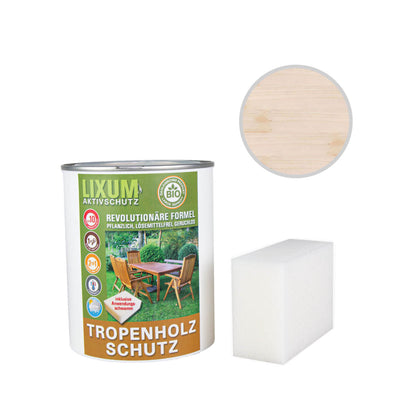 Protección biológica de la madera Protección de madera tropical Glaze Teak - Protección de la madera y cuidado de la madera para el exterior