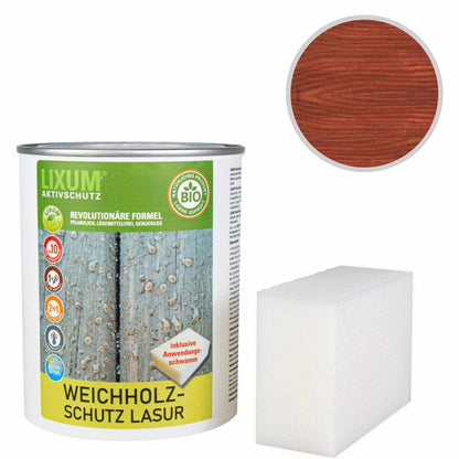 Protection biologique Protection en bois Glaze de protection en bois souple - Douglasia - Protection du bois et soins en bois à l'extérieur