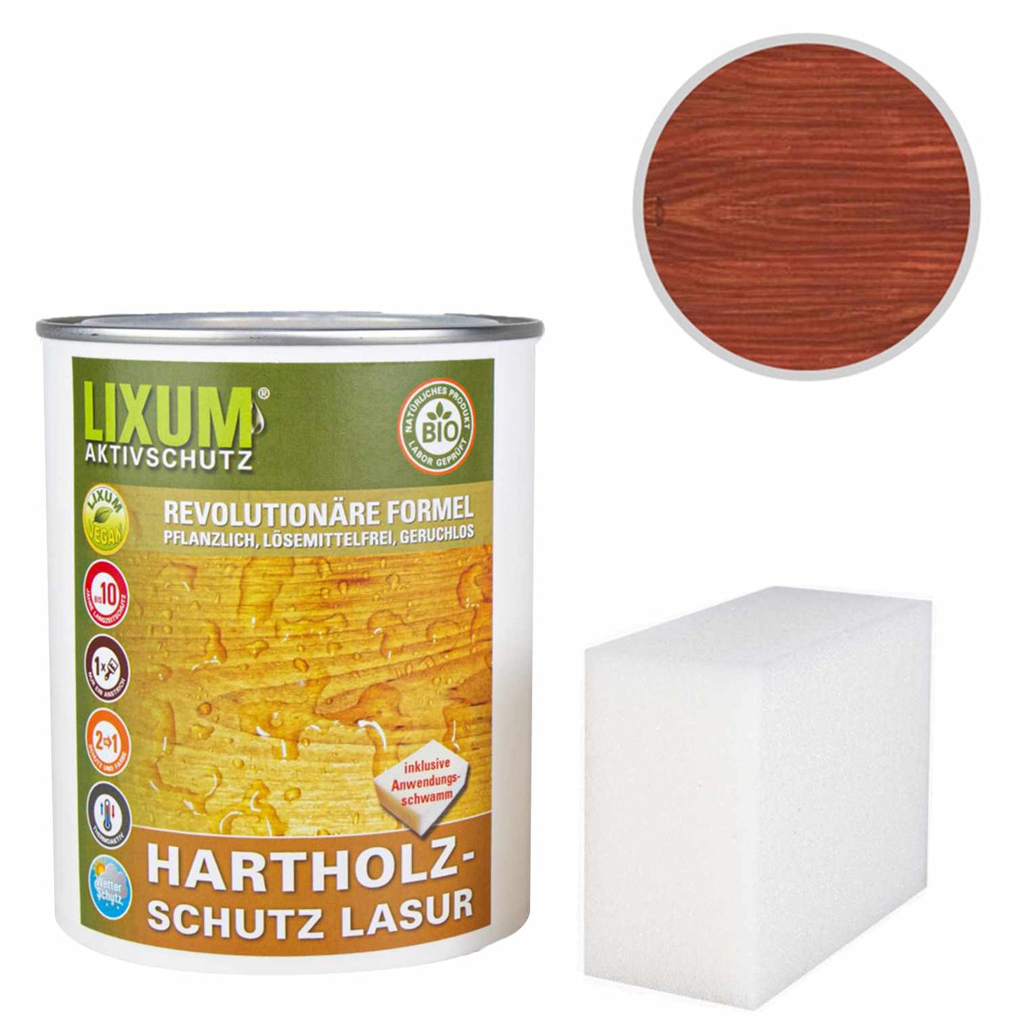 Biological wood protection hardwood protection glaze - red beech - wood protection & wood care for outside