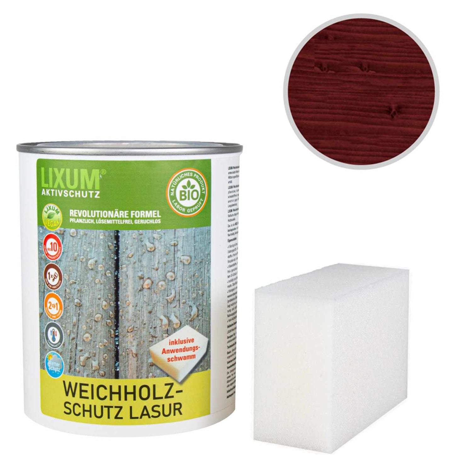 Protección biológica de la madera Glaze de protección de madera blanda - Pino - Protección de la madera y cuidado de la madera para el exterior