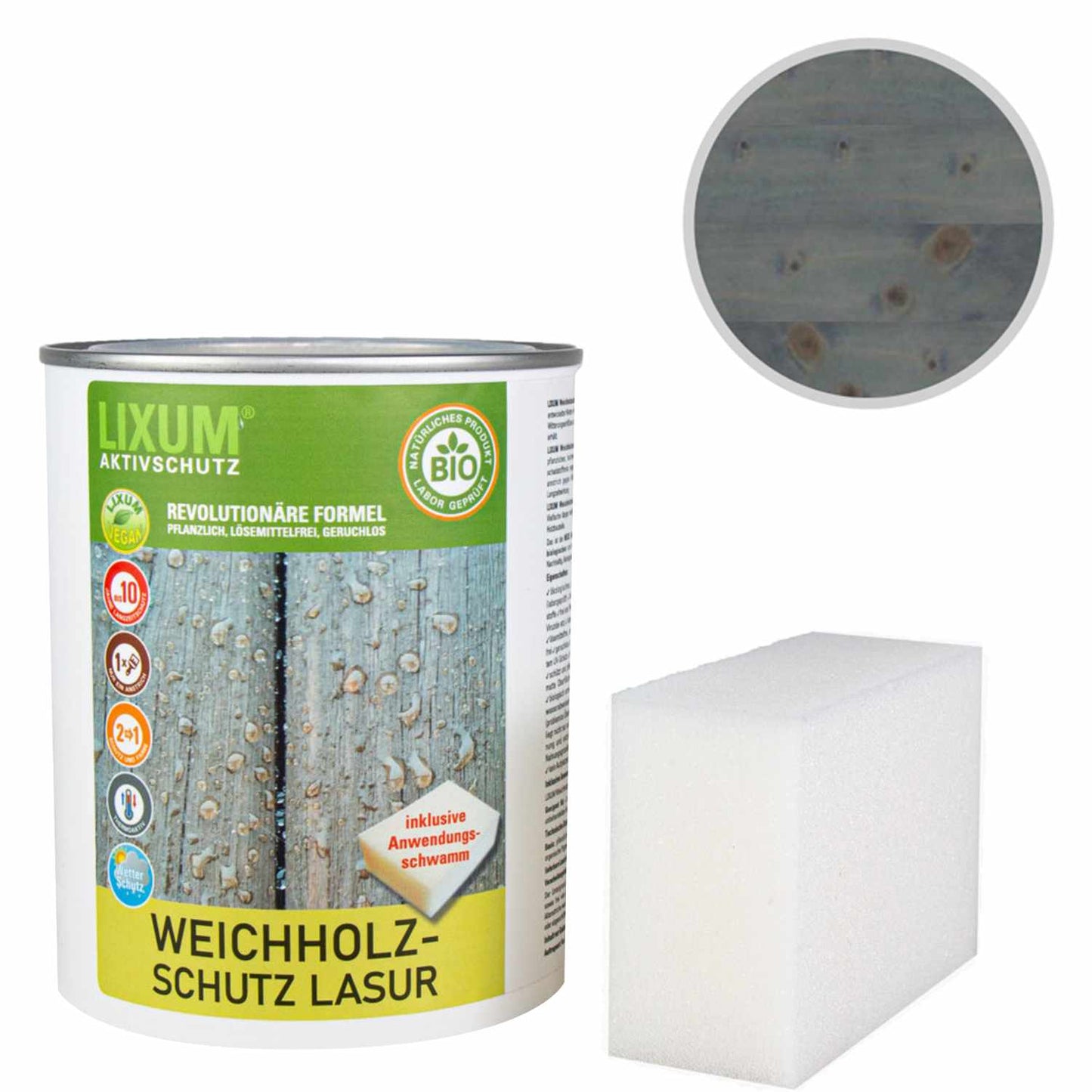 Protection biologique Protection en bois Glaze de protection en bois souple - Douglasia - Protection du bois et soins en bois à l'extérieur