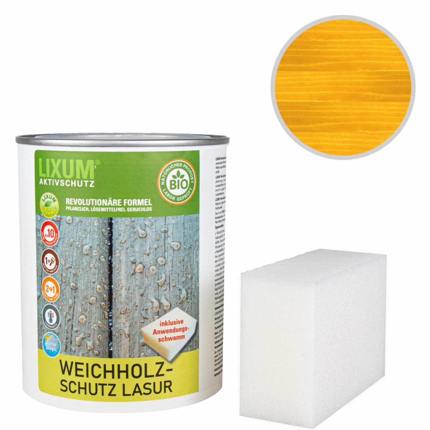 Glassa di protezione delle legno del legno biologico - larice - protezione del legno e cura del legno per l'esterno