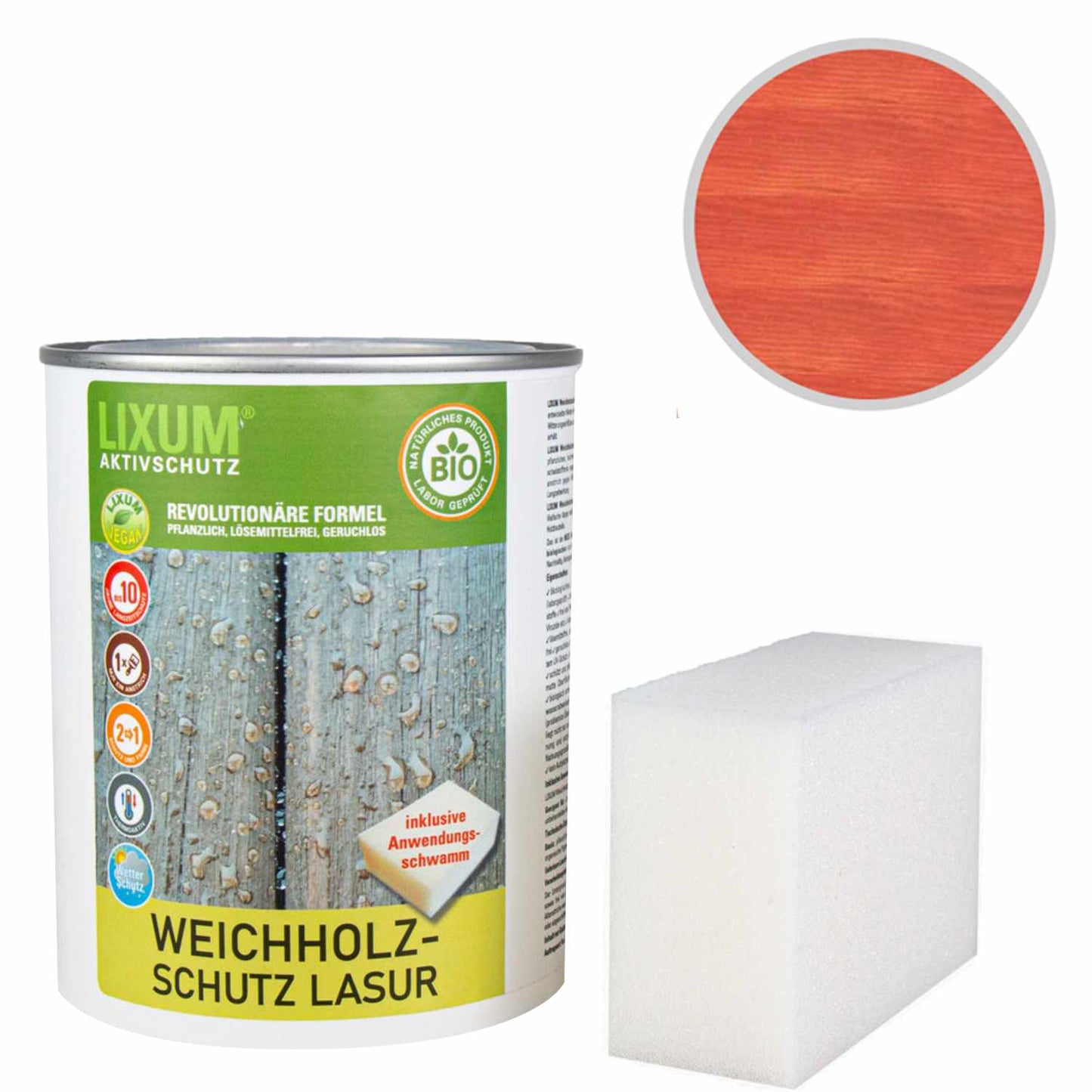 Biologischer Holzschutz  Weichholzschutz Lasur - Lärche - Holzschutz & Holzpflege für Außen