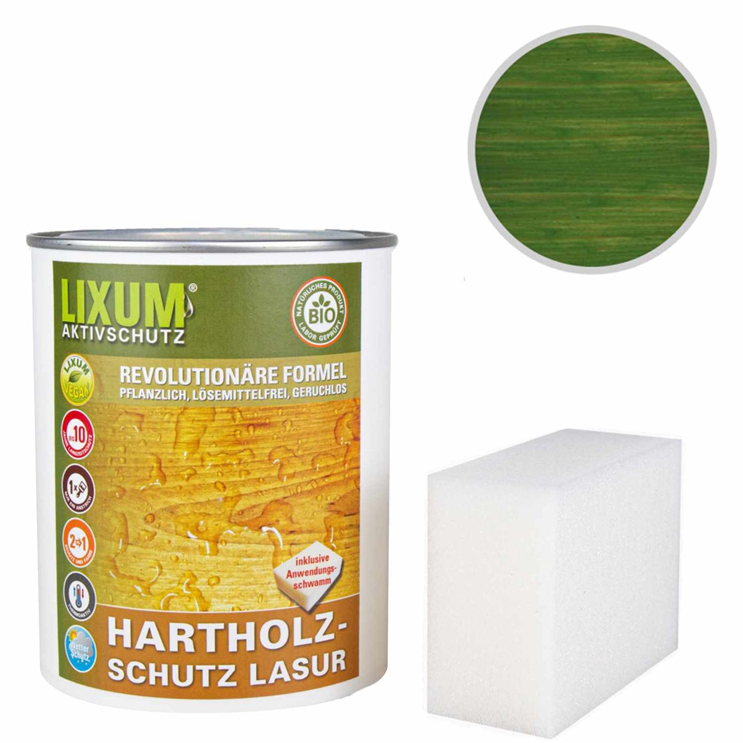 Biologischer Holzschutz Hartholzschutz Lasur - Eiche - Holzschutz & Holzpflege für Außen