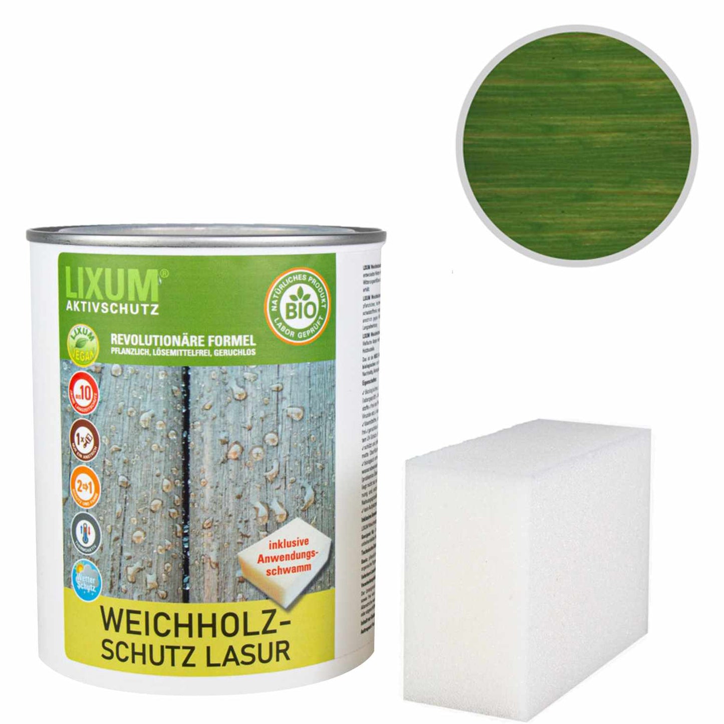 Glassa di protezione delle legno del legno biologico - larice - protezione del legno e cura del legno per l'esterno