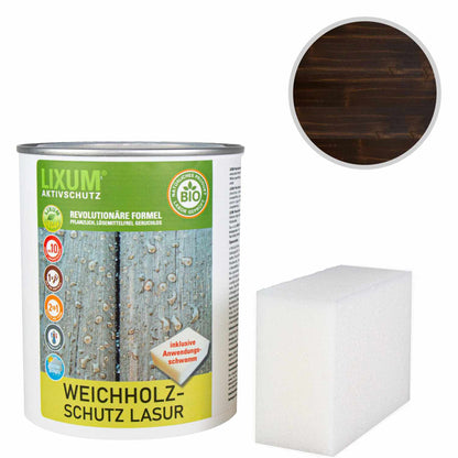 Protection biologique Protection en bois Glaze de protection en bois souple - Douglasia - Protection du bois et soins en bois à l'extérieur