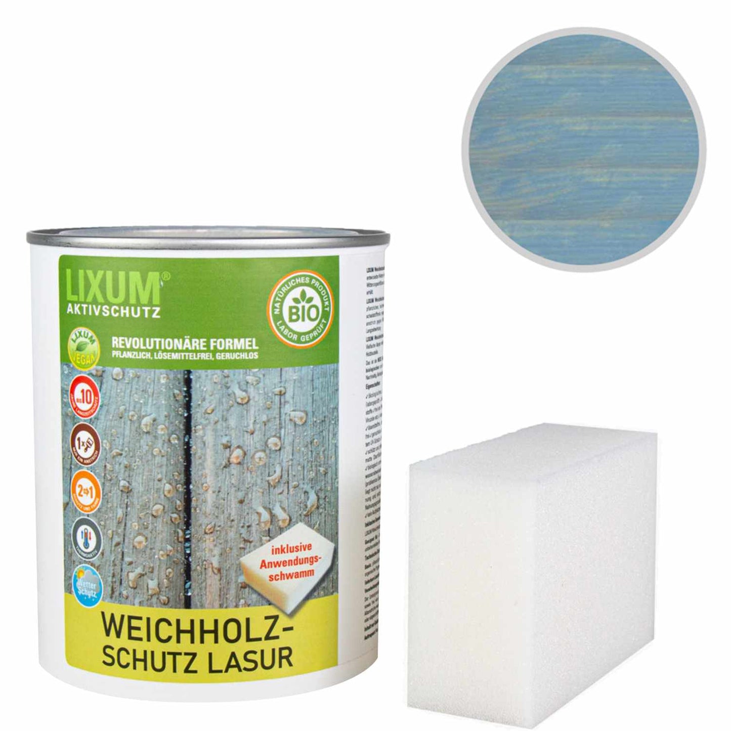 Protection biologique Protection en bois Glaze de protection en bois souple - Poplar - Protection du bois et soins en bois à l'extérieur